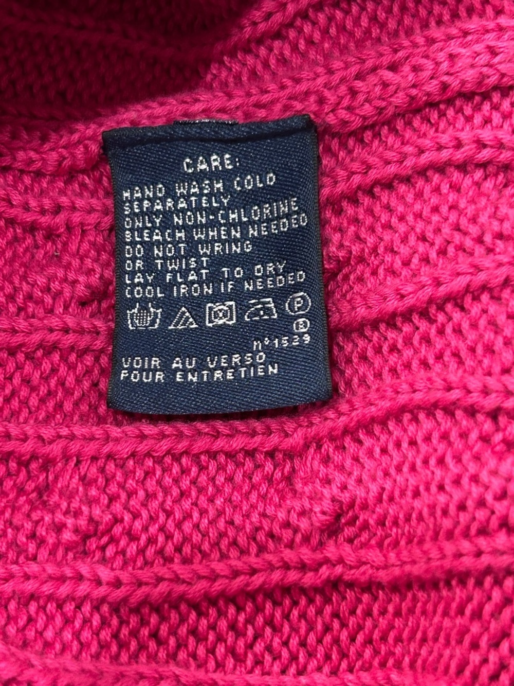 Ralph Lauren Sport Vintage Cable Knit Pink Turtleneck Women's XL - Picture 16 of 16